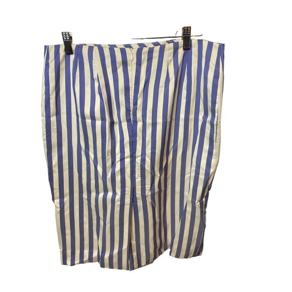 Vintage 90s Handmade Blue White Vertical Stripe Skirt and Jacket Set Sz M - Picture 5 of 16